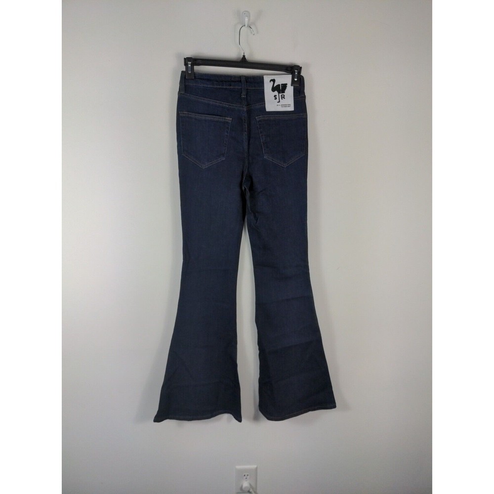 Free People x Sandrine Rose Women Indigo Blue Super  Flare  Leg  Jeans - Picture 4 of 4